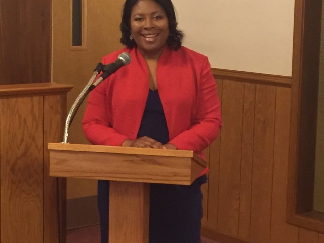 Arica Smith Announcing Candidacy for School Board at Morning Pilgrim Missionary Baptist Church